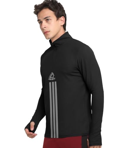Image of EYEBOGLER Men Polo Neck Graphic Printed Full Sleeve Regular Fir T-Shirt