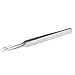 Blackhead Extractor Tweezer, 3.4in Stainless Steel Curved Hook Oblique Straight Clip Tweezer for Remove Comedones Whitehead Acne(#1)