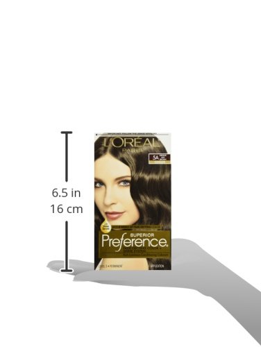 L'Oreal Paris Superior Preference Fade-Defying + Shine Permanent Hair Color, 5A Medium Ash Brown, Pack of 1, Hair Dye