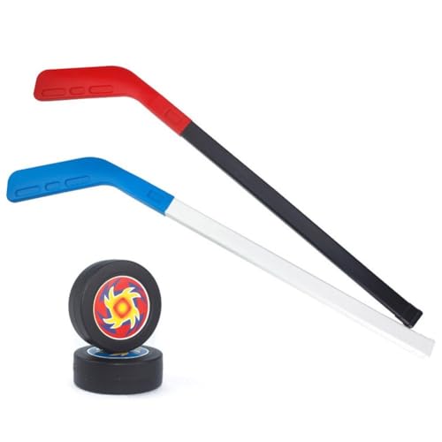 Juego De Palos Y Pelotas De Hockey para Niños, 2 Uds., Palos De Hockey sobre Hielo para Niños, Juego De Hockey Callejero para Interiores Y Exteriores para Juegos De Césped para Niños, 72cm