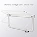RV Hanging Shoe Shelf, Pair of Foldable Wall Mounted Shoe Rack for RV, Travel Trailer, Space Saving Aluminium Alloy Shoe Organizer, Holds All Shoe Sizes, Easy Installation (Silver)