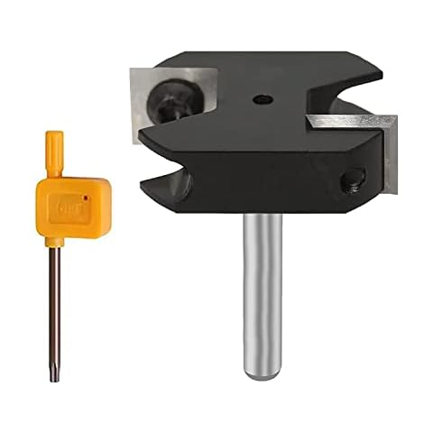Sinoprotools Spoilboard Surfacing Router Bits 1/4" Shank,Planer Bits with 2pcs Indexable Inserts,1-1/2" Cut Dia. Slab Flattening & Rabbeting Flycutter Router Bit/Planing Bit (D=1-1/2",I=12mm,S=1/4") Cover