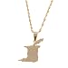 Trinidad and Tobago Map Flag Pendant Necklace Gold Color Trendy Country Map Jewelry Gifts