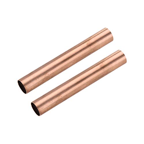 sourcing map Tube Redondo de Cobre, 2x Tubos de Cobre, 15mm Diámetro Externo, 0,5mm Pared Grosor,...