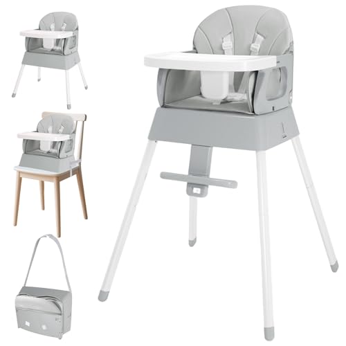 BOSEDSANG 4-in-1 Baby High Chair, Convertible Highchair for...