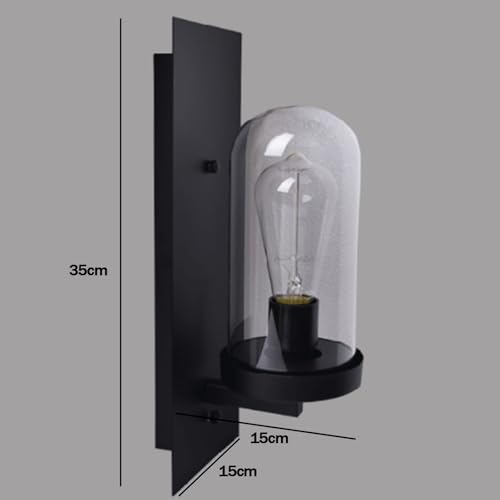 Lámpara de Pared Interior E27 Estilo Nórdico para Decorar el Dormitorio en Negro 6