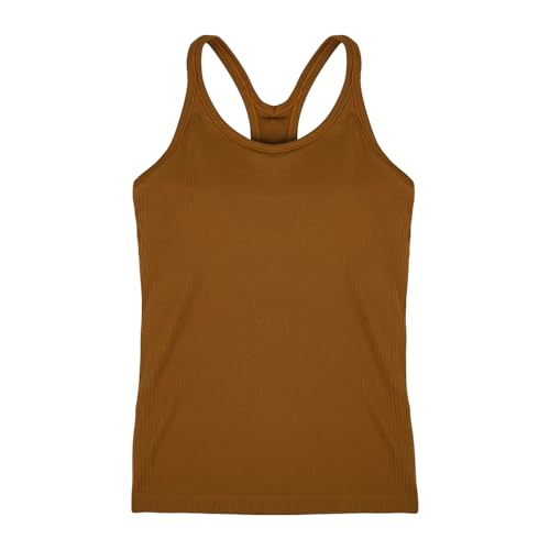 Image of sphinx cat Yoga Racerback Tank Top for Women with Built in Bra,Women's Padded Sports Bra Fitness Workout Running Shirts