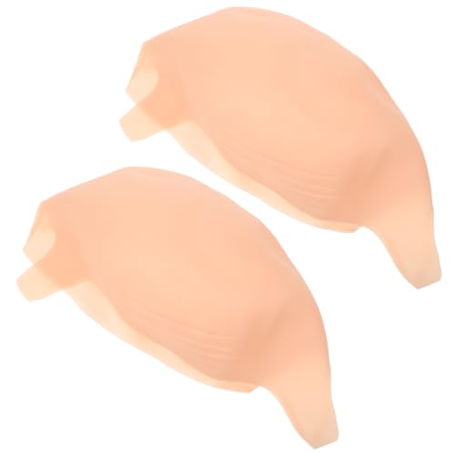 HOODANCOS 2 Piezas Peluca para Cine y Drama Realista, Color Beige, Material de Goma Transpirable y Compatible Maquillaje para Adultos Hombres