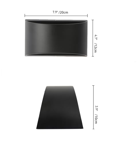 Image of Indoor Dimmable Wall Sconces with Remote Control, Modern LED Wall Lighting Fixtures Up and Down for Living Room Bedroom Hallway