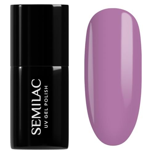 SEMILAC Gel Nail Polish 010 Pink & Violet - Full Coverage Gel Polish - Soak Off Easy To Use LED/UV Nail Lamp - Long Lasting Manicure and Pedicure up to 3 weeks