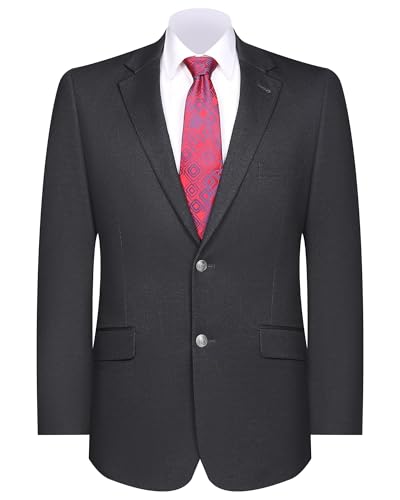 Men's Sport Coat Classic Fit Knit Blazer 2 Button Single Breasted Notch Lapel Casual Sports Jacket for Daily