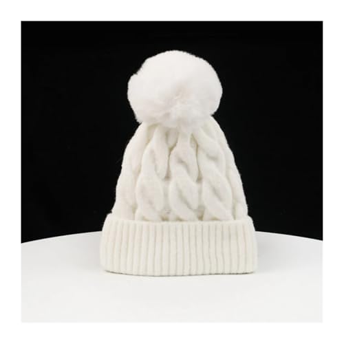 Solid-Color Thread Curly Warm Fleece Autumn and Winter Girls' Knitted Borderless ski Cap3