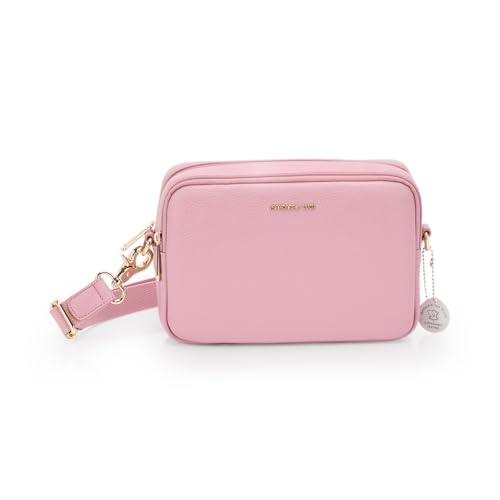 Mandarina Duck Mellow Leder Camera Hülle, Damen, Lilac Rose