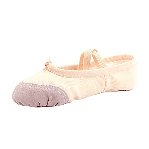 Girls Ballet Shoes Toddler Canvas Ballet Slippers Practice Slip On Dance Shoes for Boys/Little Kid/Big Kid/Women