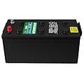 SRM 4D Deep Cycle Solar/Marine/RV Battery, 12V 200Ah, 390 Min Reserve Capacity, 52.7 x 22.2 x 24.9 cm, for RV/Marine/Solar