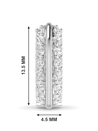 Image of ORIONZ Hoop Earrings for Men & Boys (1 Piece) - 925 Sterling Silver - Gift for Birthday Anniversary - 18k Gold Plated Jewellery - Men Fashion