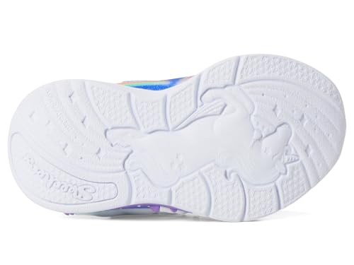 Skechers Girls S Lights: Unicorn Chaser Sneaker, Blue Sparkle/Multi, 6 Toddler3