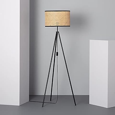 LEDKIA LIGHTING Lámpara de Pie Ratán Huela Natural Cover