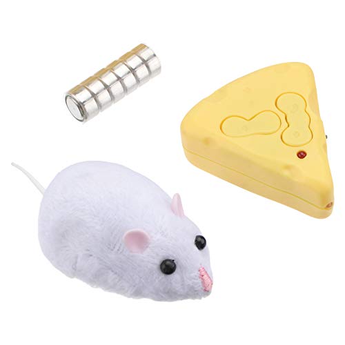 Kisangel 1 conjunto de mouse eletrônico com truques de queijo, brinquedos de perseguição, brinquedos