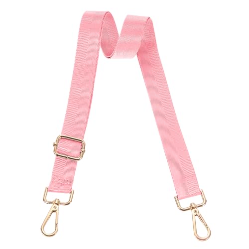 uxcell Wide Shoulder Strap, 2.5cm Adjustable Purse Strap Replacement Crossbody Strap for Shoulder Bag Handbag, Pink, Light Gold Pull Core Buckle
