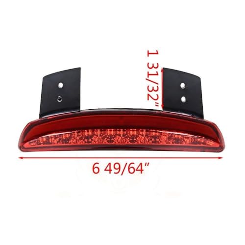 Feu arrière de freinage pour Sportster, Dyna et Iron 883 XL8 rouge - 3