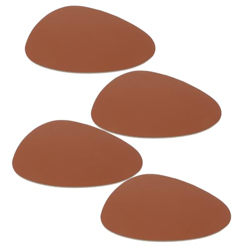 4pcs Leather Coaster Dish Coaster Insulation Pad Handmade Coasters Pot Coasters Kitchen Place Mats Cup Mat Delicate Place Mat Heat Insulation Coaster Home Accessories Table Mat PVC UTHCLO