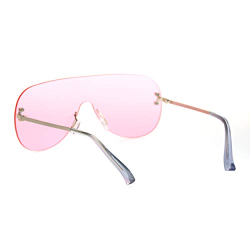 Image of Minimal Shield Rimless Futuristic Large Racer Pilots Sunglasses
