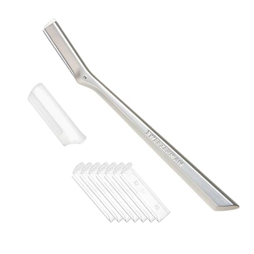Image of Tweezerman Stainless Steel Facial Razor with Replacement Blades 4 Count