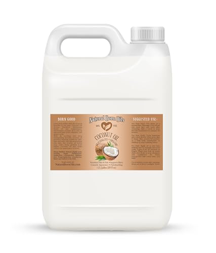 Coconut Oil Fractionated, 1 Gallon, Organic, Cold-Pressed, Carrie...
