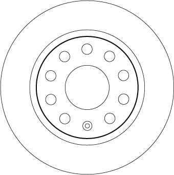 2x TRW Disco freno Posteriore Ø253mm Altezza: 61,4mm Spessore: 10mm Cerchio foro-Ø: 112mm pieno DF6553 Compatibilità con SKODA Octavia III Combi 5E5 Octavia III Hatchback 5E3, NL3, NR3