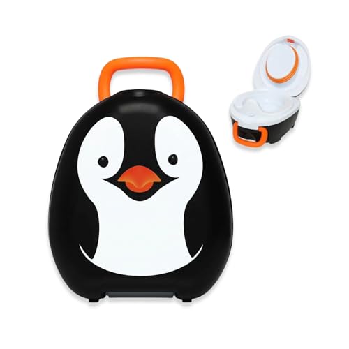 My Carry Potty - Penguin Travel Potty Award-Winning Portable Toddler Toilet Seat for Kids to Take Everywhere