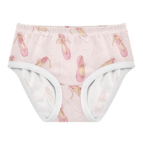 Wusikd Ballet Shoes Girls' Underwear Cotton Pink Girls Briefs Soft Toddler Underwear 2T
