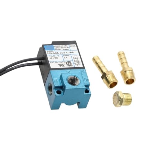 Solénoïde MAC 3 voies 12V avec connecteurs laiton pour gestion de pression - 3