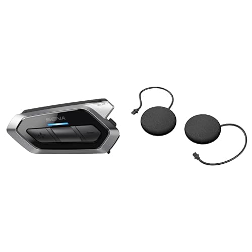 Sena 50R Auriculares Bluetooth para Motocicleta con Sonido por Harman Kardon, Sistema Intercomunicador de Malla (Dual) y Altavoces 50R con Sonido por Harman Kardon, Negro
