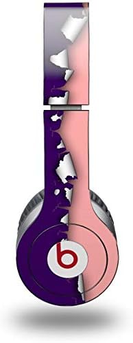Skin Decal Wrap Works with Original Beats Solo HD Headphones Ripped Colors Purple Pink Skin Only (Headphones NOT Included)