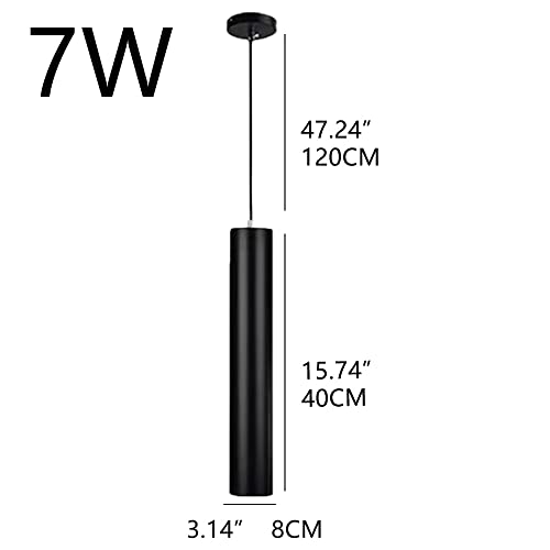 Lámpara colgante de aluminio RAGGZZ tubo largo 7W luz cálida 8x40cm 2