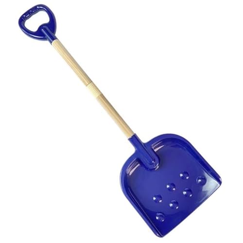 Pala de nieve para niños mango de madera portátil de 30 pulgadas azul oscuro 5