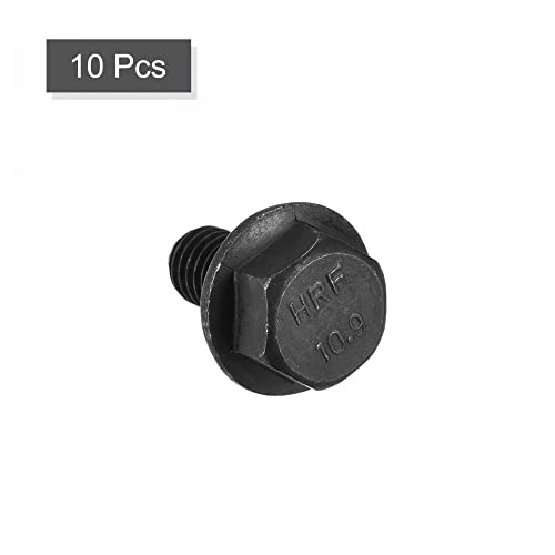 Pernos de brida hexagonal M6x12mm para evitar vibraciones, tornillos de cabeza hexagonal 10.9 3