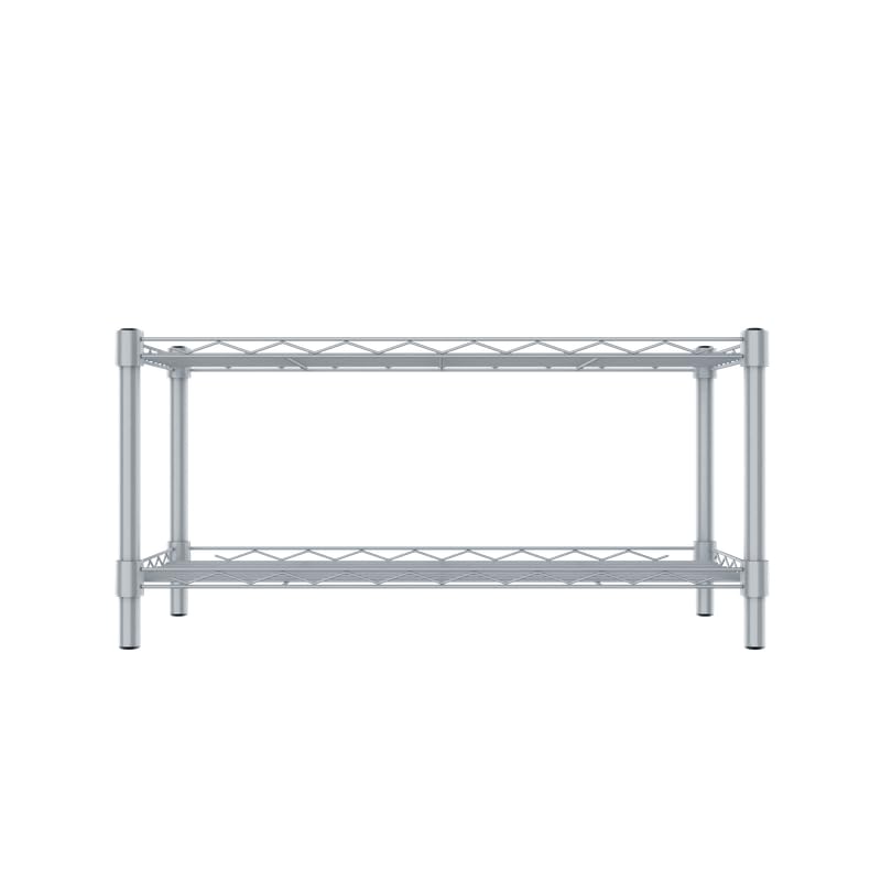 Image of 2-Shelves CounterTop Heavy Duty Steel Storage Rack | Multipurpose Shelving Unit for Kitchen, Home & Utility