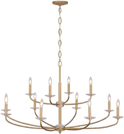 Minka Lavery 5288-788 Atella 12 Lights Chandelier, Ashen Gold