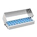 3PC Burs Holder Block Disinfection Box Aluminium Autoclave Unit 30 Holes Silver