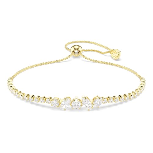 Bracelet Swarovski Mesmera en cristaux blancs et finition dorée 18 carats