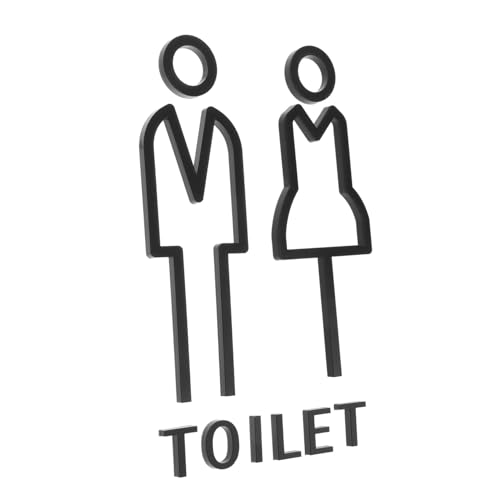 jojofuny 1 Pair Business Restroom Signs Bathroom Poster Signs for Bathroom Toilet Identification Sign Prints Toilet Notice Plaque Sportsman Men and Women Acrylic