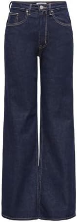 Onljuicy Hw Wide Rinse DNM Mas763 Noos, donkerblauw (dark blue denim), 25W x 30L