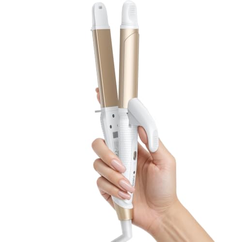 Europe Travel Curling Iron Mini: Dual Voltage Curling Iron for Traveling - Mini Travel Curling Irons 1 Inch with US Plug Gold 450 for Thick/Coarse Short Hair
