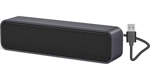 ADELGO SoundBar Mini USB Lautsprecher, Computer Lautsprecher Laptop Boxen für PC, Computer, Laptop, Notebook, Tablet - Plug and Play - BlauGrau ADELGO SoundBar Mini USB Lautsprecher, Computer Lautsprecher Laptop Boxen für PC, Computer, Laptop, Notebook, Tablet - Plug and Play - BlauGrau