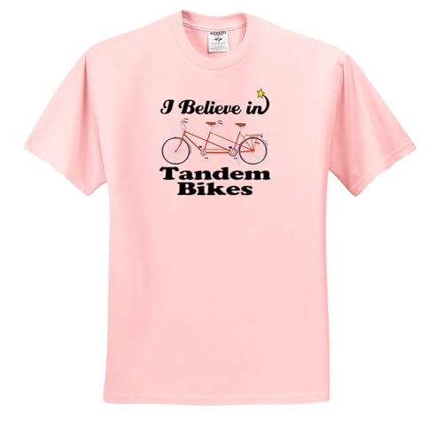 3dRose, I Believe in Tandem Bikes, T-Shirt