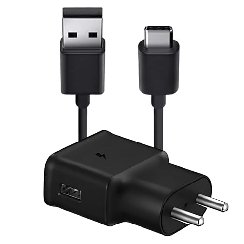 Image of Original 18W 3.0 Fast Charger with Type-C Cable Compatible with Samsung A30, A20, A40, A50, M30, M40,S8, S9,S10, S10 Plus (Black) * with 6 Months Warranty