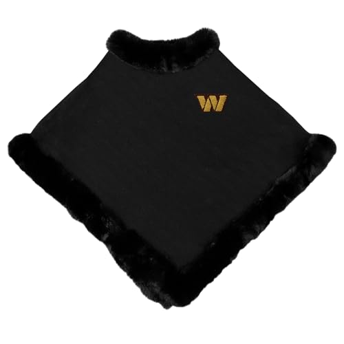 Littlearth Washington Commanders NFL Fur Trim Poncho - image 1