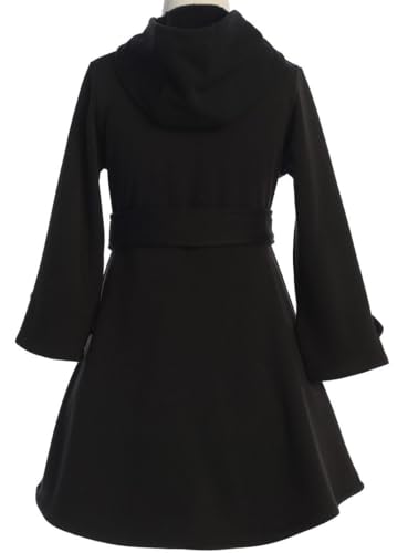 BluNight Collection Girls Dress Coat Long Sleeve Button Pocket Long Winter Coat Outerwear 2-142